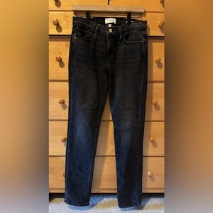 Frame Denim Women's Black Straight Leg Jeans